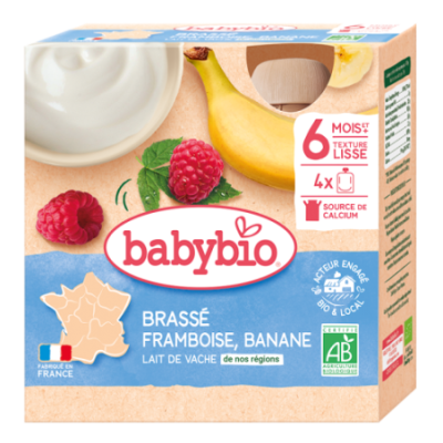 Brassé with cow's milk Raspberry Banana