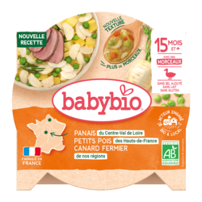 Panais du Centre-Val de Loire Petits pois des Hauts-de-France Canard fermier de nos Régions