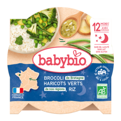 Brocoli de Bretagne Haricots verts Riz