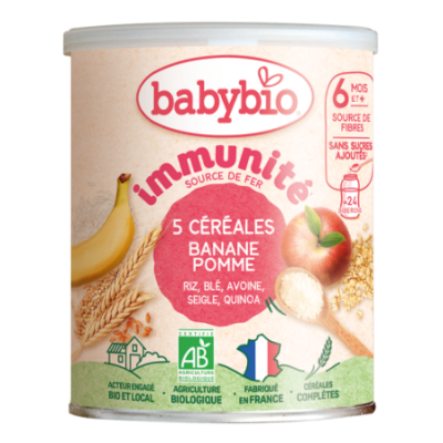 5 Céréales Immunité Banane Pomme Riz, Blé, Avoine, Seigle, Quinoa
