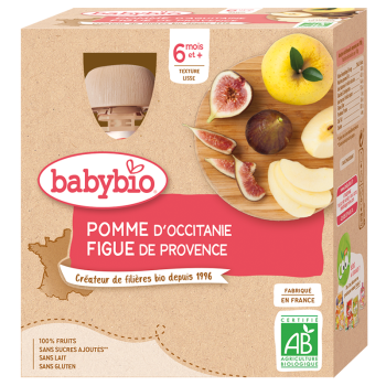 Babybio - Compote pot dessert mirabelles pomme bio dès 4 mois