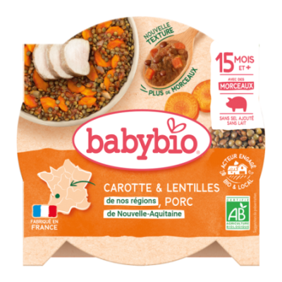 Carotte & Lentilles de nos Régions Porc de Nouvelle-Aquitaine