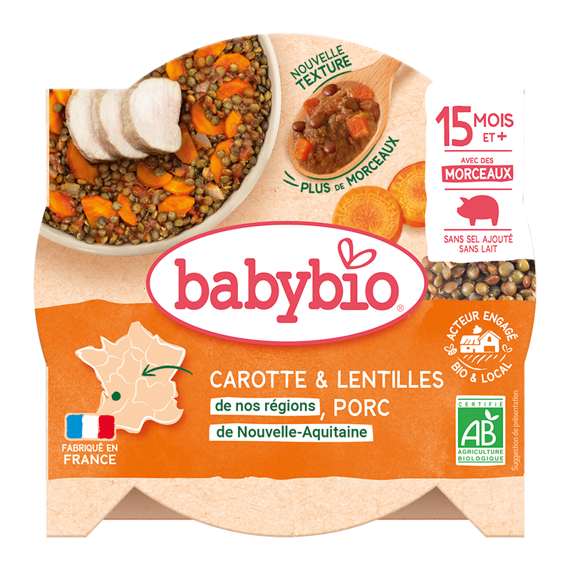 Carotte & Lentilles de nos Régions Porc de Nouvelle-Aquitaine