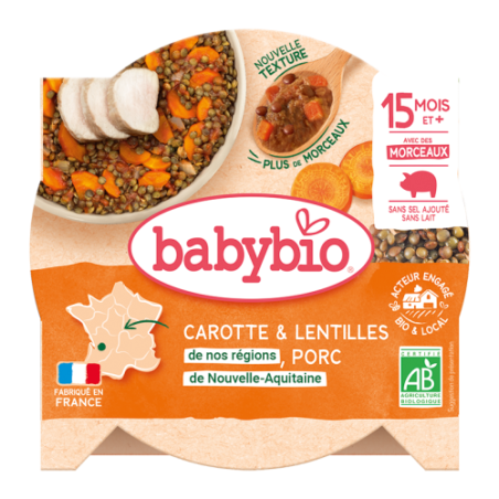 Carotte & Lentilles de nos Régions Porc de Nouvelle-Aquitaine