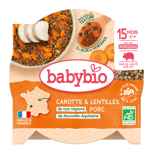 Carotte & Lentilles de nos Régions Porc de Nouvelle-Aquitaine