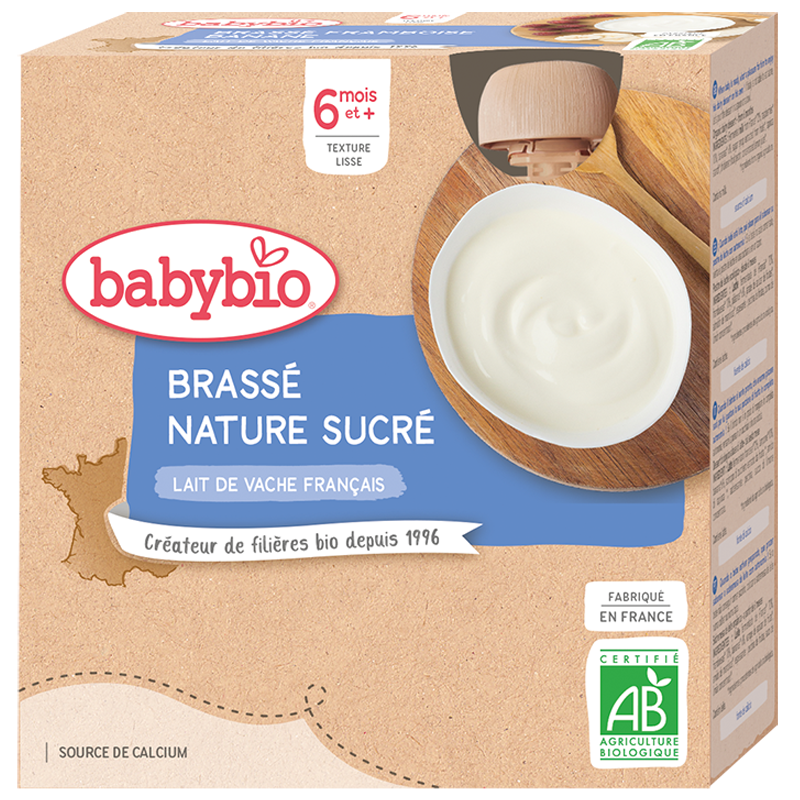 Yaourt bébé - Brassé bébé : poire vanille - Yaourt brassé bébé bio - Good  Goût