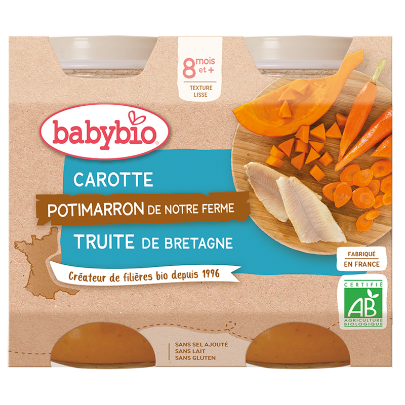 Babybio - Petit Pot Bébé Carotte Petit Pot Bébéimarron - Bio