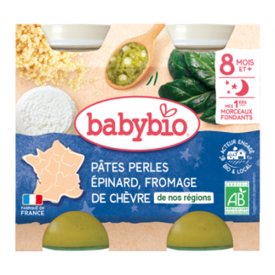 Pâtes perles Epinard Fromage de Chèvre de nos Régions