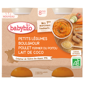 Petits Légumes Boulghour Poulet fermier du Poitou Lait de coco