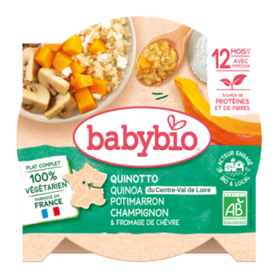 Quinotto végétal Quinoa du CVDL Potimarron Champignon & Fromage de Chèvre