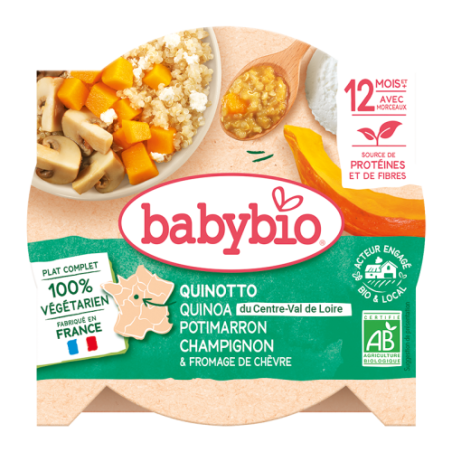 Quinotto végétal Quinoa du CVDL Potimarron Champignon & Fromage de Chèvre