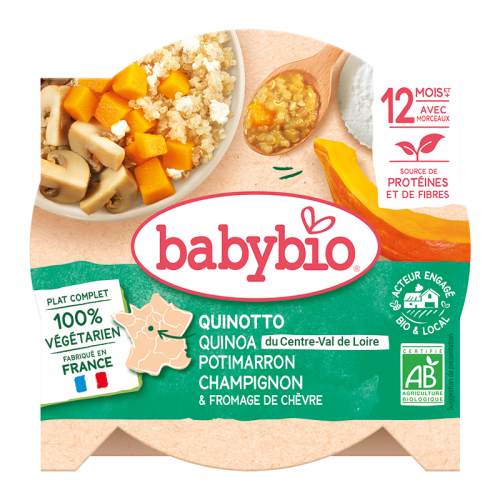 Quinotto végétal Quinoa du CVDL Potimarron Champignon & Fromage de Chèvre