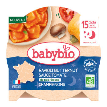 Ravioli Butternut sauce aux Tomates de nos régions et Champignons