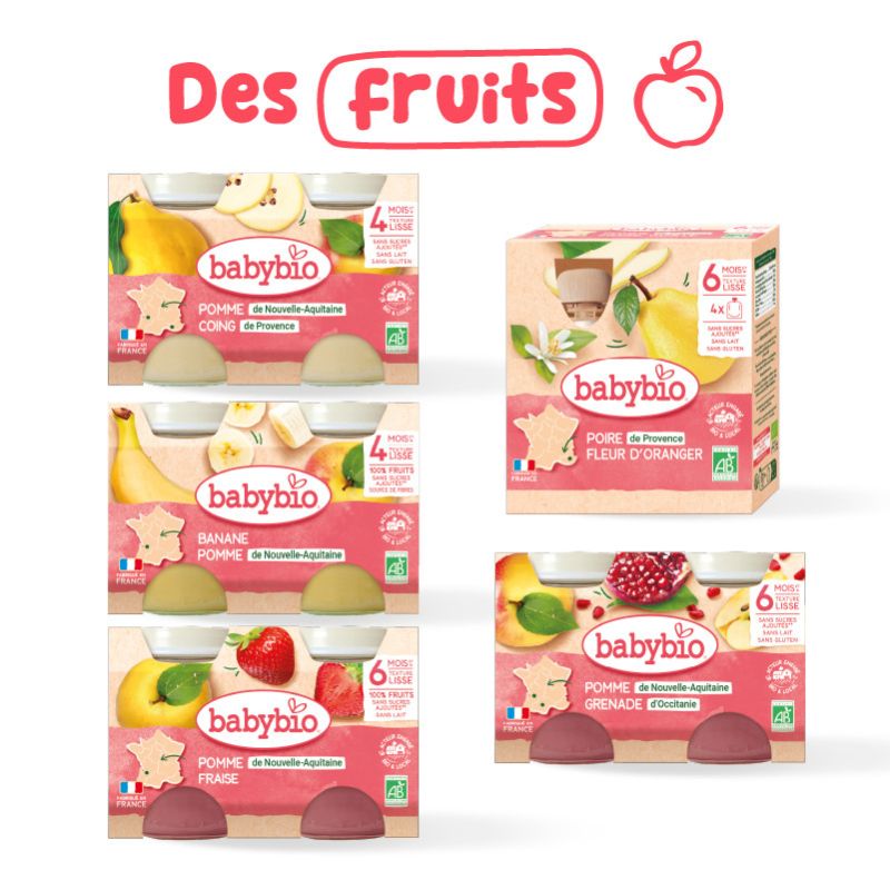 Pak 1 week biologisch fruit N°2 | Babypotten en kalebassen
