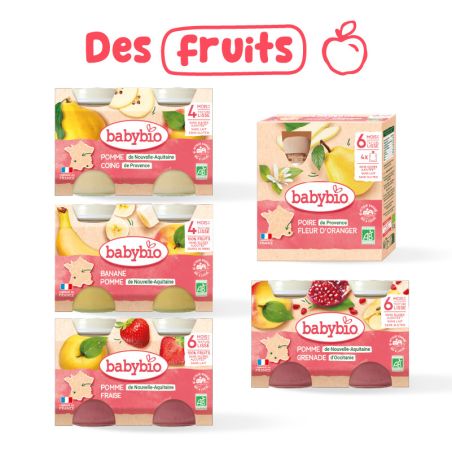 Pak 1 week biologisch fruit N°2 | Babypotten en kalebassen