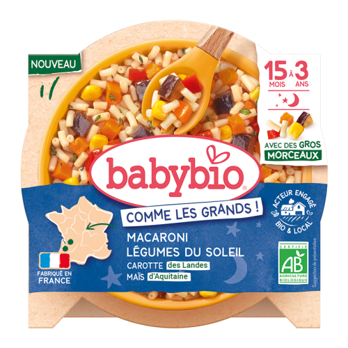Macaroni & Légumes du soleil Carotte des Landes Maïs d'Aquitaine - Avec des gros morceaux