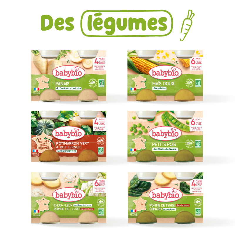 Pack 1 semaine légumes pour bébé dès 4 mois | Assortiment N°1