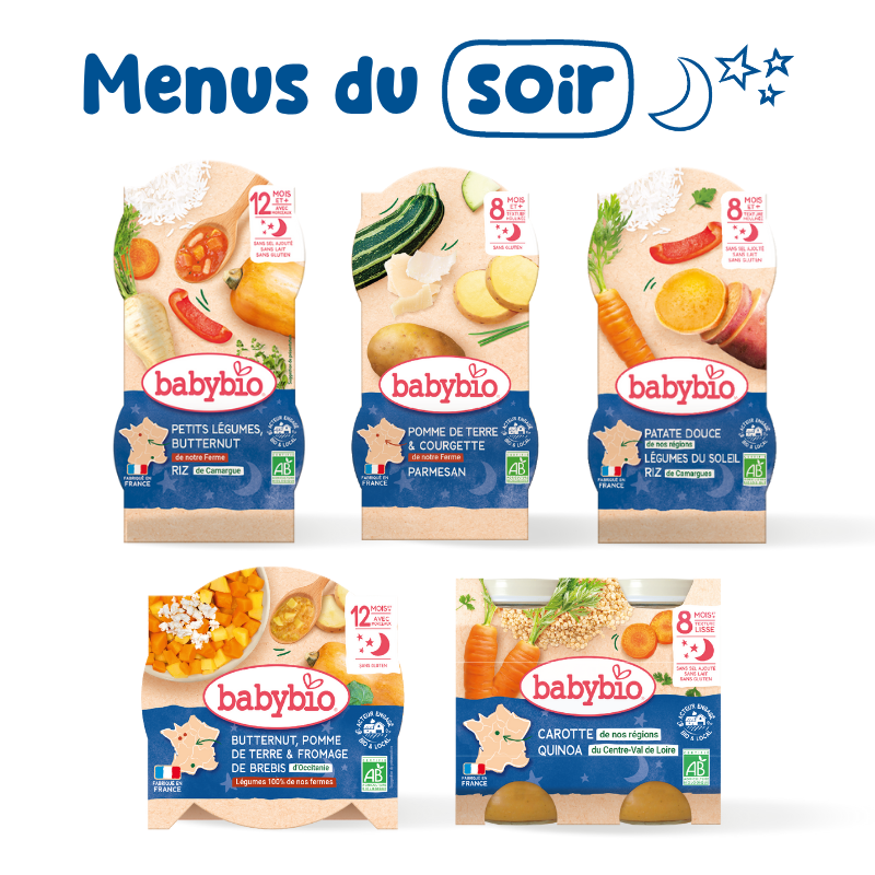 Pack 1 semaine repas du soir pour bébé 8-12 mois