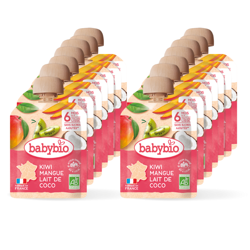 Pack x 14 gourdes Kiwi Mangue Lait de Coco