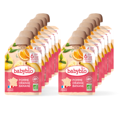 Pack x14 gourdes Pomme Orange Banane