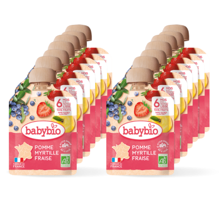 Pack x 14 gourdes Pomme Myrtille Fraise