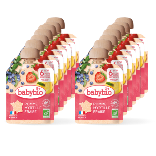 Pack x 14 gourdes Pomme Myrtille Fraise