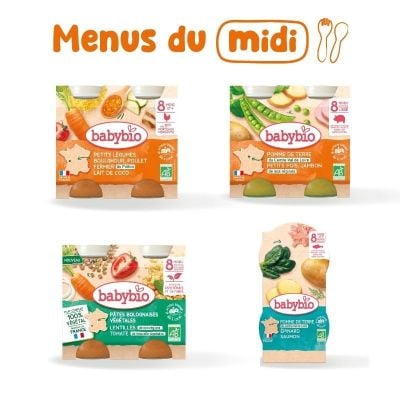 Pack 1 semaine repas du midi avec plat végétarien | Dès 8 mois