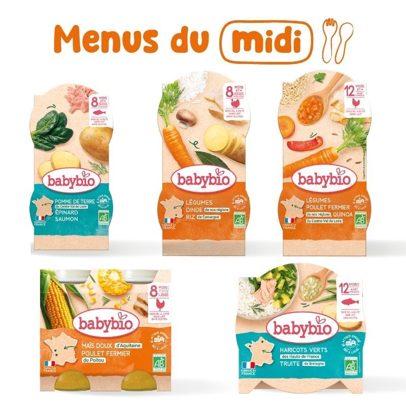 1 week baby lunch pack N°2| From 8-12 months | Babybio