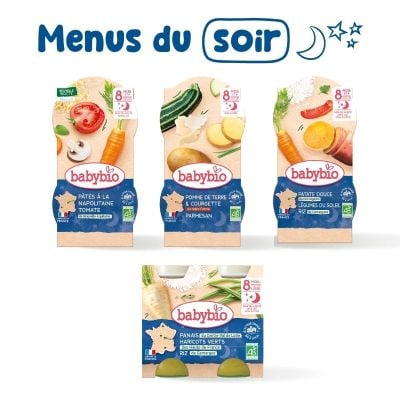 1 week avondmaaltijd voor baby | Vanaf 8 maanden | Babybio