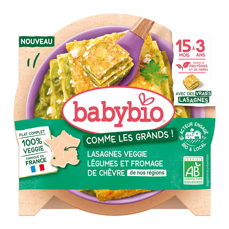 Lasagna vegetables and goat cheese