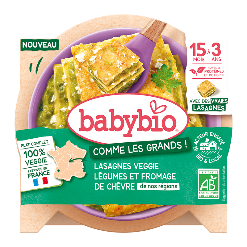 Lasagnes veggie légumes et fromage de chèvre de nos régions