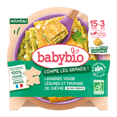 Lasagnes veggie légumes et fromage de chèvre de nos régions