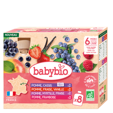 Multi-parfums Fruits rouges - Cassis, Fraise-Vanille, Myrtille, Framboise