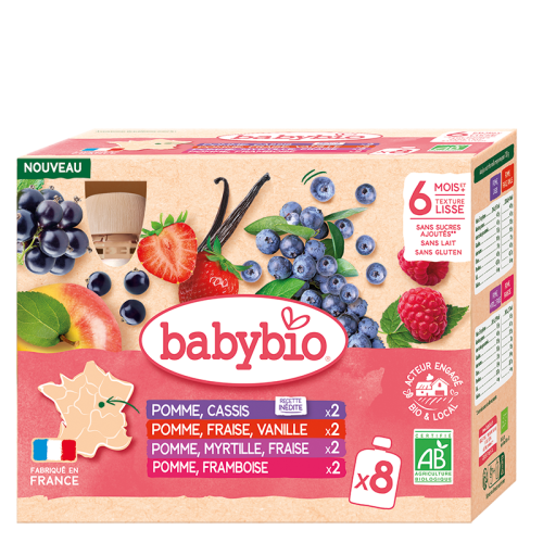 Multi-parfums Fruits rouges - Cassis, Fraise-Vanille, Myrtille, Framboise