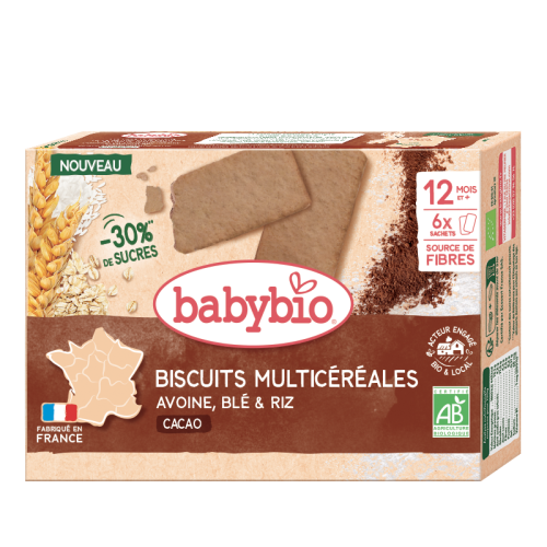 Biscuits multicéréales Cacao - Avoine, Blé & Riz