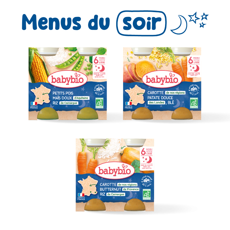 1 semaine de repas du soir pour bébé | Dès 6 mois | Babybio