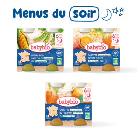 1 semaine de repas du soir pour bébé | Dès 6 mois | Babybio