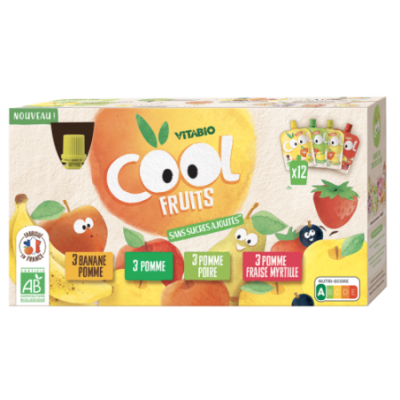 Cool Fruits Mixed 4 flavours (Apple / Pear / Strawberry / Banana)