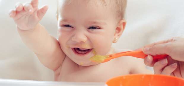 The right amounts of baby food