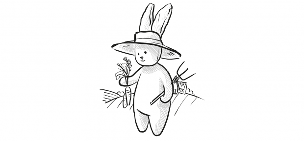 Le dessin doudou lapin à colorier